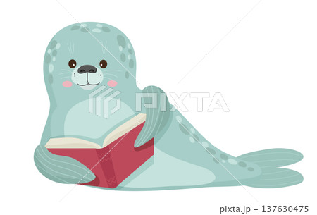 Seal Lying and Reading Red Book 137630475