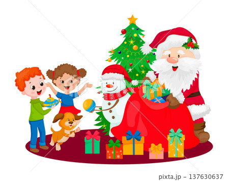 Santa with Children 137630637