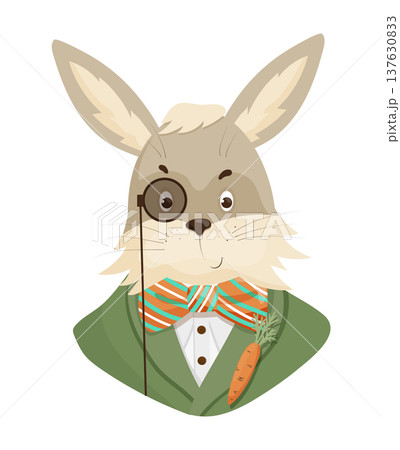 Aristocratic Rabbit Portrait 137630833