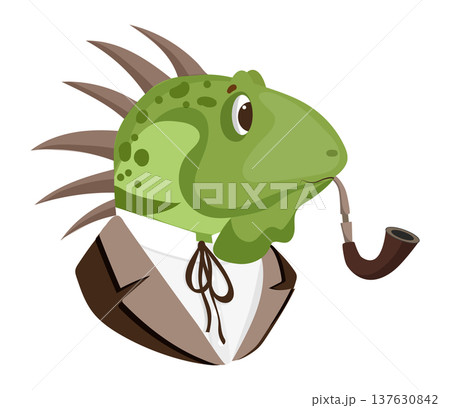 Wise Iguana with a Pipe Wise Iguana with a Pipe 137630842