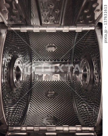 Metal drum of a top loader washing machine Metal drum of a top loader washing machine 137631613