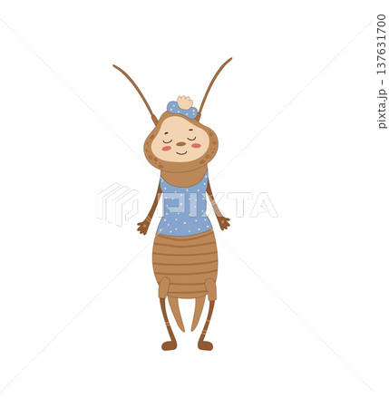 Cartoon Cockroach in Dress Cartoon Cockroach in Dress 137631700