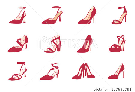 Red high heels shoes vectors set, Woman shoe vectors, High heels shoes svg, High heels shoes clipart, Shoes vectors, Red heels vectors. Red high heels shoes vectors set, Woman shoe vectors, High heels shoes svg, High heels shoes clipart, Shoes vectors, Red heels vectors. 137631791