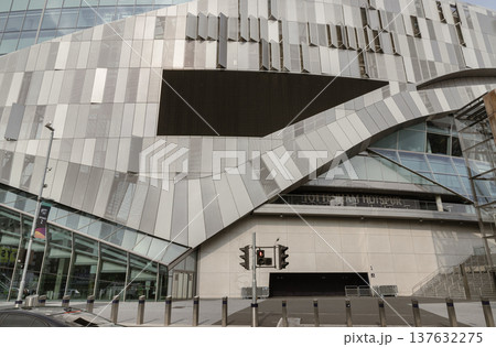 The exterior of the Tottenham Hotspur Stadium is a masterpiece of modern design. The exterior of the Tottenham Hotspur Stadium is a masterpiece of modern design. 137632275