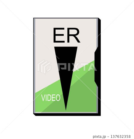 Vhs tape video cassette cover graphic illustration 137632358