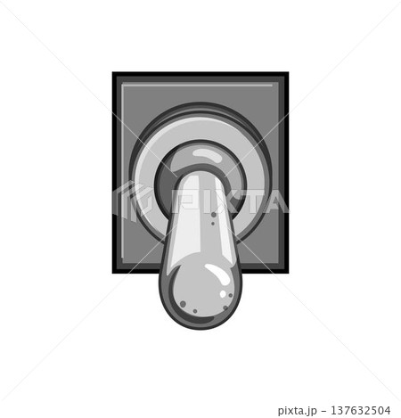 Toggle switch control button in down off position 137632504