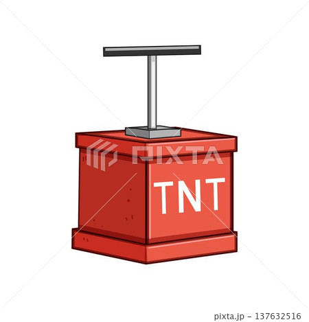 Tnt detonator box ready for explosion Tnt detonator box ready for explosion 137632516