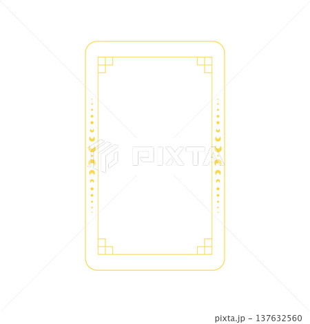 Tarot card frame with mystical moon phases design 137632560
