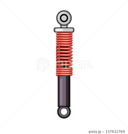 Shock absorber isolated part illustrating vehicle suspension system 137632769