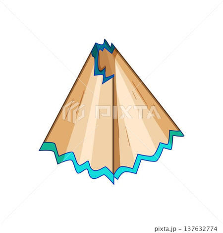 Pencil shaving with colorful lead illustrating creativity and writing 137632774