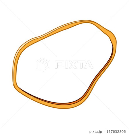 Rubber band forming irregular shape on white background Rubber band forming irregular shape on white background 137632806