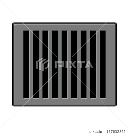 Road drain grates managing urban water drainage 137632823