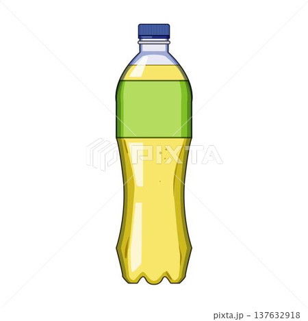 Plastic soda bottle filled with carbonated lemon drink Plastic soda bottle filled with carbonated lemon drink 137632918