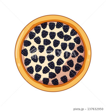 Blackberry pie with fresh fruit dessert top view 137632950