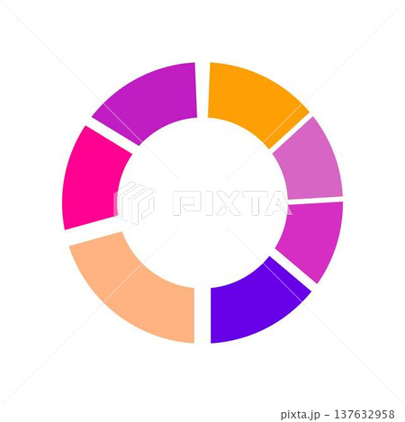 Donut chart showing data analysis and financial report Donut chart showing data analysis and financial report 137632958