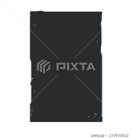 Distressed black paper texture with ripped edge background 137633012