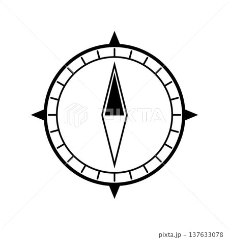 Navigating direction using a simple compass icon symbol 137633078