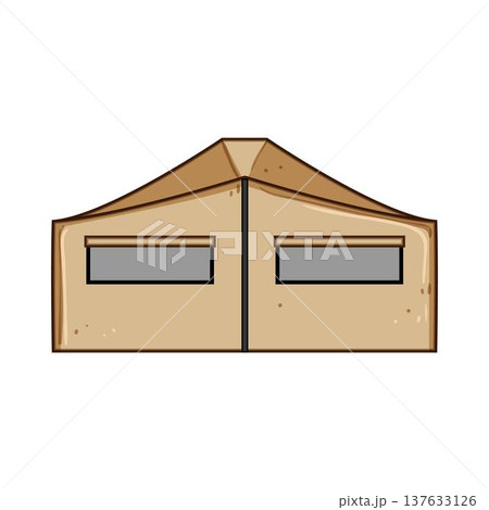 Military tent vector illustration for camping and army shelter 137633126