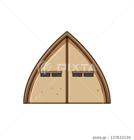 Military tent camping shelter icon illustration drawing 137633130