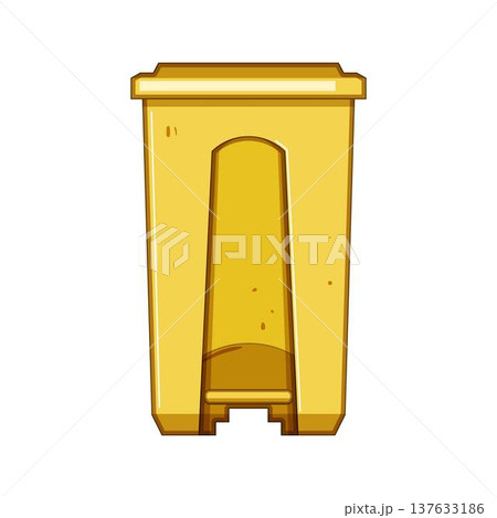 Yellow medical waste bin for proper disposal Yellow medical waste bin for proper disposal 137633186