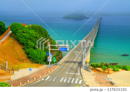 霧の角島大橋2163 霧の角島大橋2163 137633193