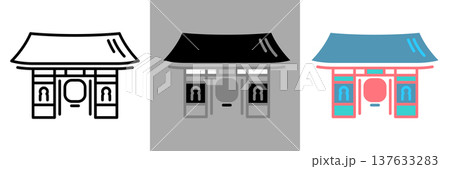 雷門のシンプルなアイコン 137633283