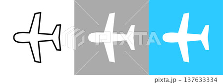 飛行機アイコンの編集可能なベクターデザイン 137633334