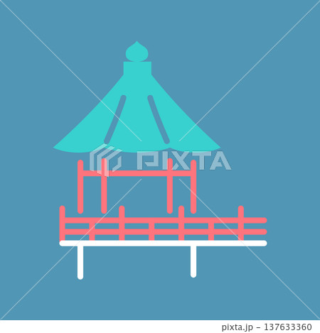 シンプルな大濠公園のアイコン シンプルな大濠公園のアイコン 137633360