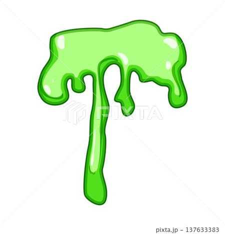 Green dripping slime blob liquid vector illustration Green dripping slime blob liquid vector illustration 137633383