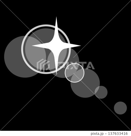 Optical lens flare effect with star sparkle 137633416