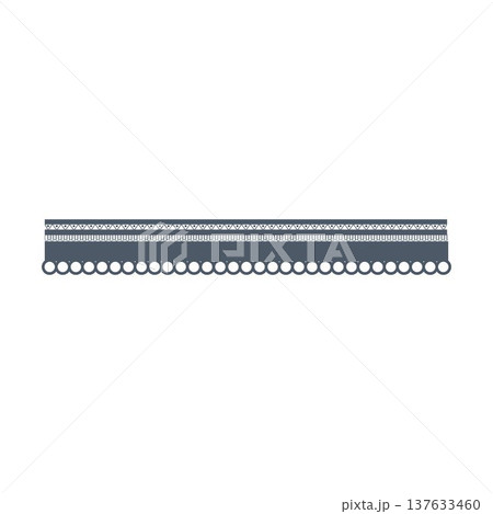 Decorative fabric lace trim border template element 137633460