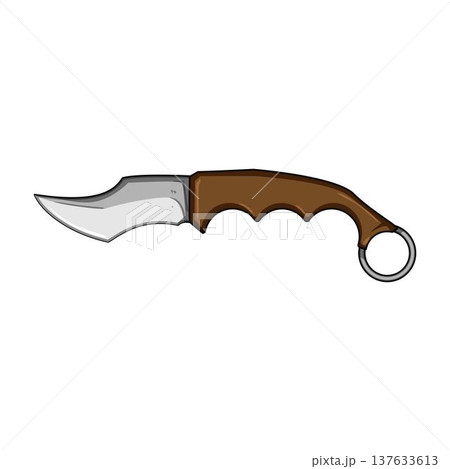 Karambit knife weapon with curved blade illustration Karambit knife weapon with curved blade illustration 137633613
