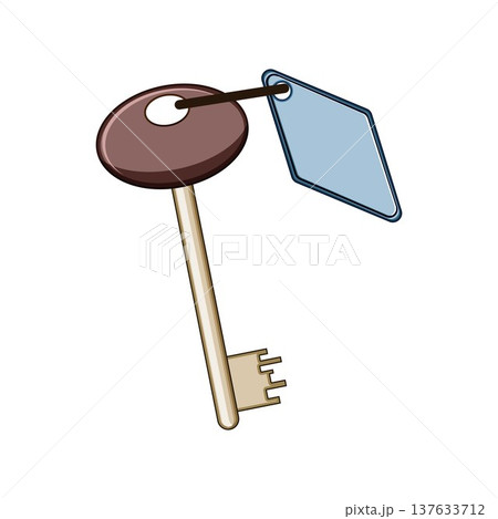 Hotel key with blank diamond tag providing room access Hotel key with blank diamond tag providing room access 137633712