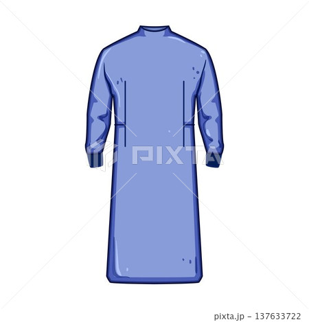 Medical isolation gown protecting healthcare staff and patients 137633722