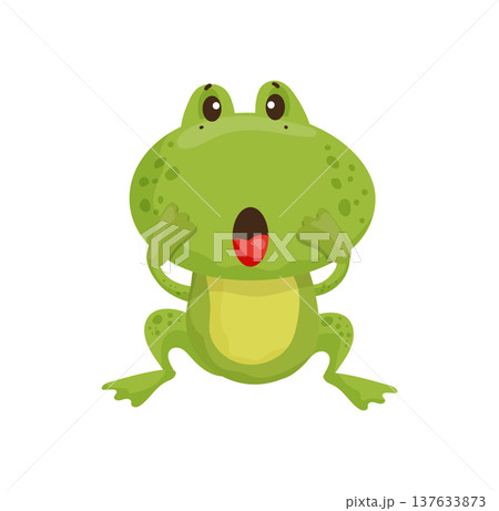 Surprised Cartoon Frog Surprised Cartoon Frog 137633873