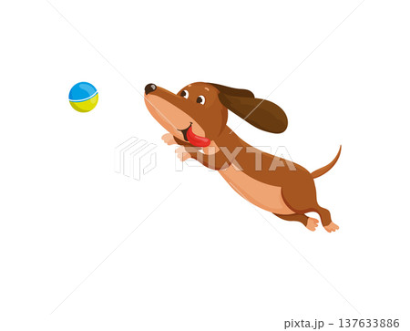 Jumping Cartoon Dog Jumping Cartoon Dog 137633886