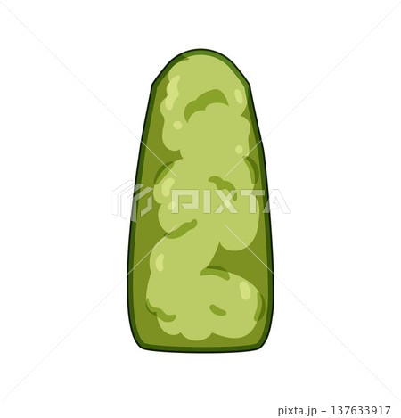 Green conical garden hedge isolated vector illustration element Green conical garden hedge isolated vector illustration element 137633917