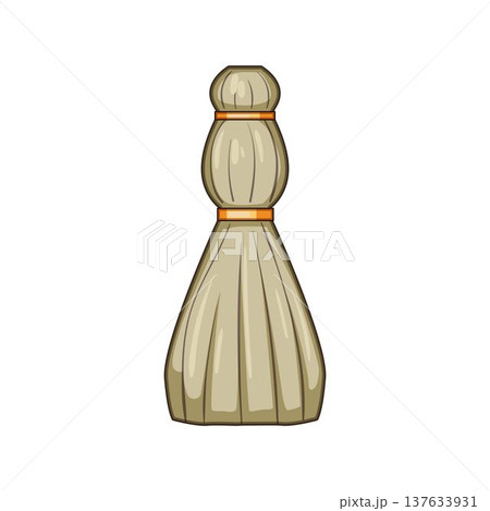 Decorative textile tassel fringe style illustration 137633931