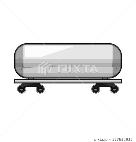 Freight train tank wagon transporting liquid cargo illustration 137633933