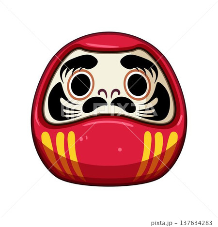 Lucky daruma doll representing perseverance and good fortune Lucky daruma doll representing perseverance and good fortune 137634283
