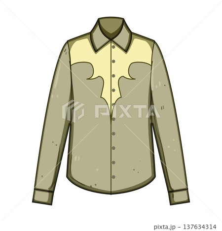 Cowgirl western shirt with traditional yoke pattern design Cowgirl western shirt with traditional yoke pattern design 137634314