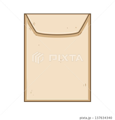 Closed paper envelope representing confidential mail correspondence 137634340