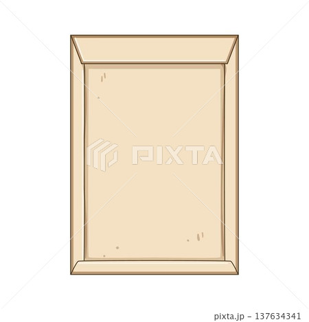 Closed blank paper envelope for sending mail message 137634341