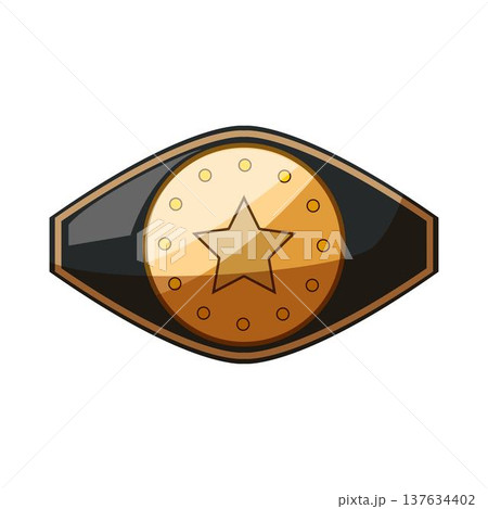Championship belt plate symbolizing victory and winner award 137634402