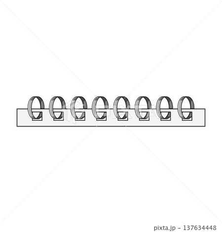 Spiral binder rings providing document binding organization concept Spiral binder rings providing document binding organization concept 137634448