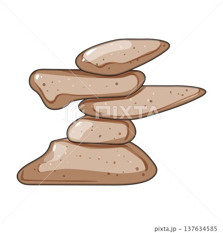 Balancing stones stack representing calm and harmony 137634585