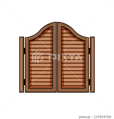 bar saloon doors cartoon vector illustration bar saloon doors cartoon vector illustration 137634726