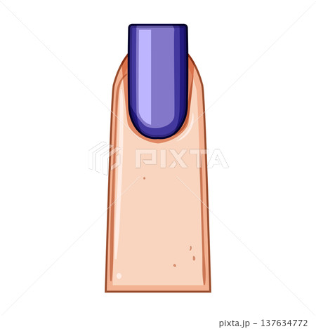 squoval nail shape cartoon vector illustration squoval nail shape cartoon vector illustration 137634772