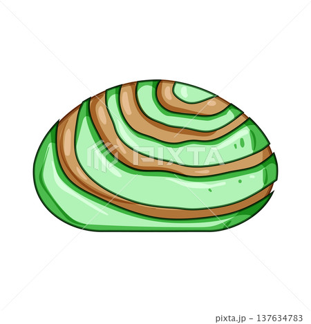 dulce mexican conchas cartoon vector illustration 137634783