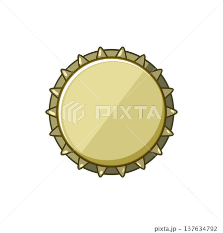 liner metall bottle cap cartoon vector illustration 137634792